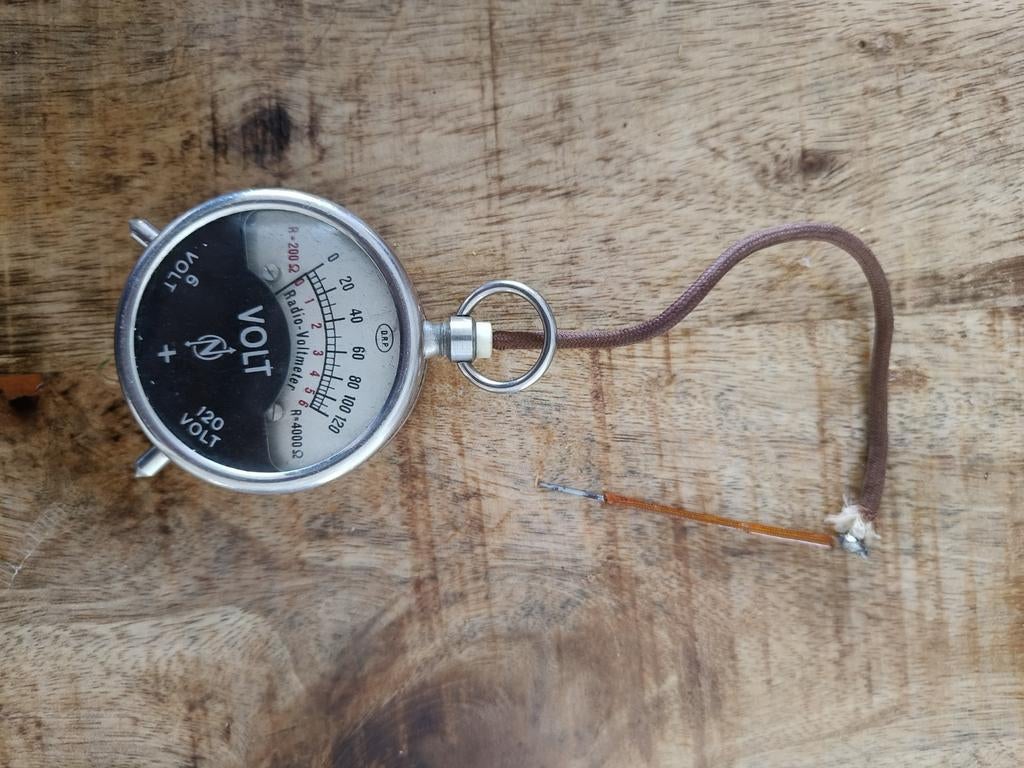 Vintage D.R.P. Radio Voltmeter - Antiek Meetinstrument, Ophalen of Verzenden