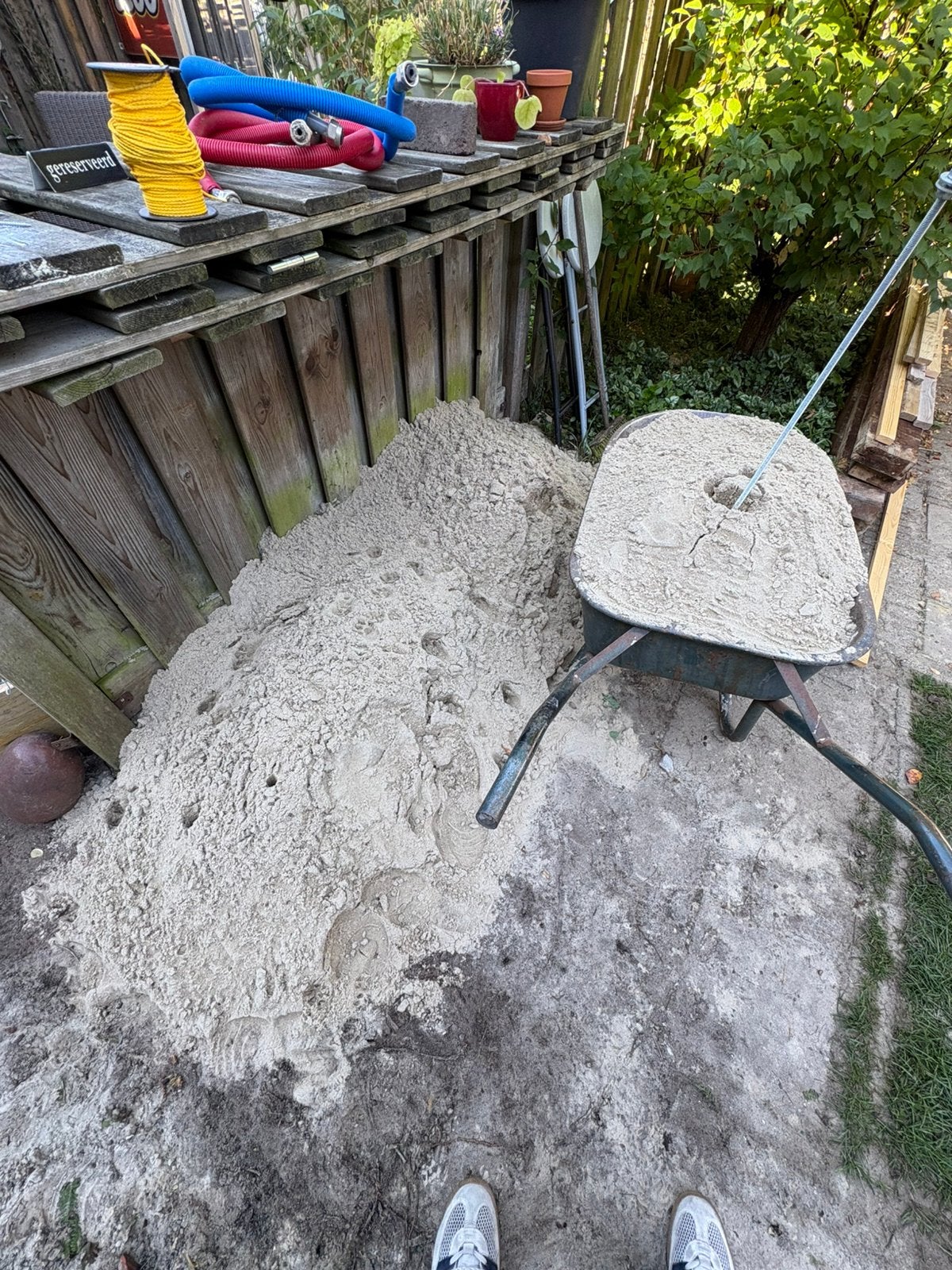 Gratis afhalen - Ophoogzand circa 1 kuub, Ophalen, Zo goed als nieuw, Ophoogzand