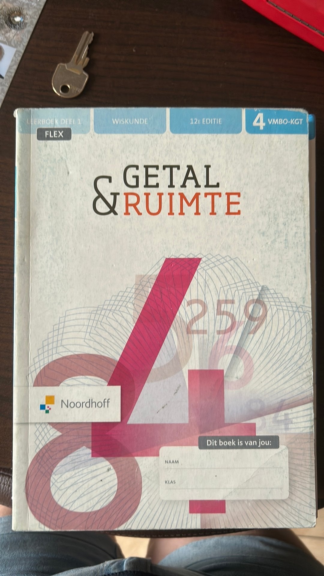 Getal & Ruimte 12e ed vmbo-kgt 4 1 FLEX leerboek, Ophalen of Verzenden, Zo goed als nieuw