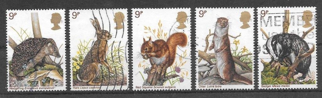 UK 1977  Dieren, Verzenden, Gestempeld