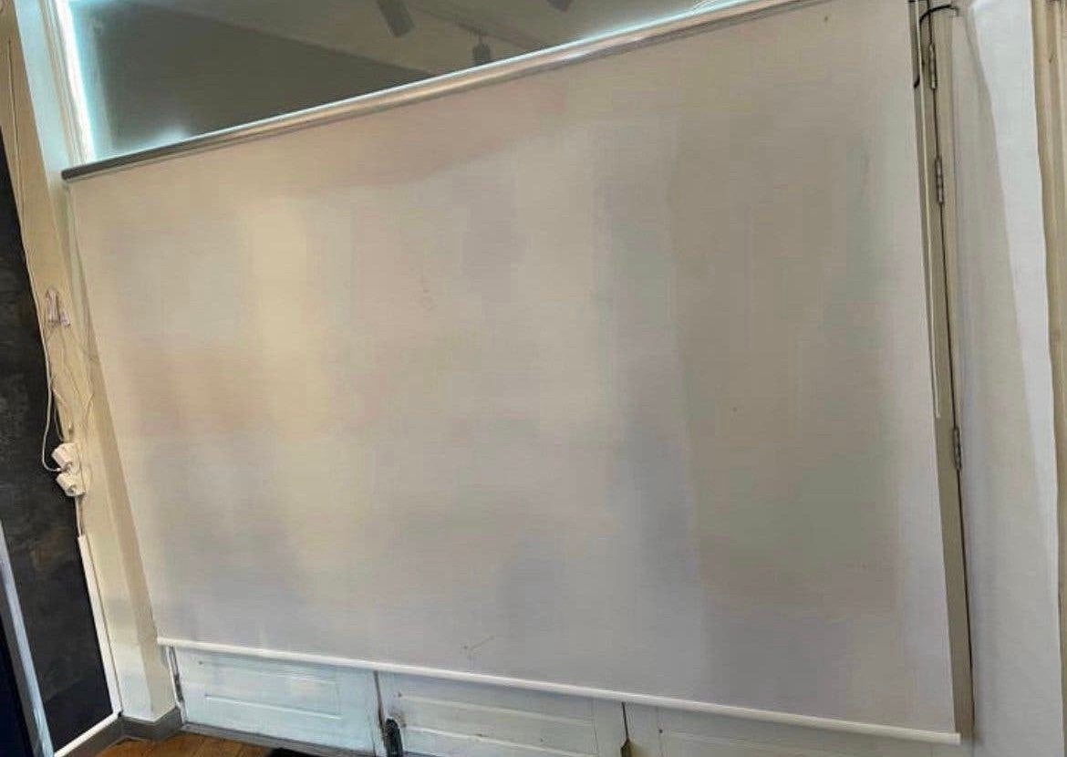 Unieke rolgordijn Witte 260x170, Ophalen, Zo goed als nieuw, Rolgordijn