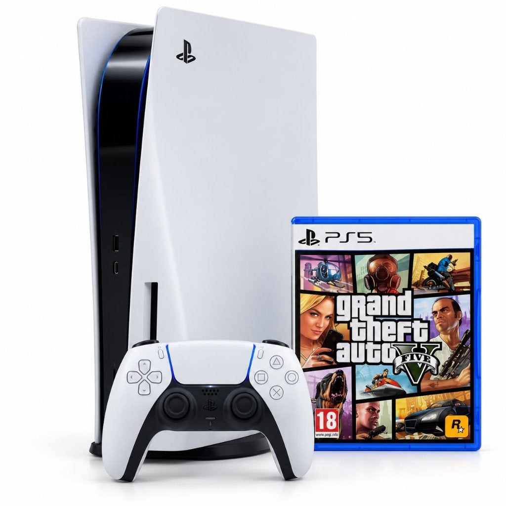 Sony PlayStation 5 Disc Edition 825GB | 1 controller + GTA V, ., Ophalen of Verzenden, Zo goed als nieuw, .