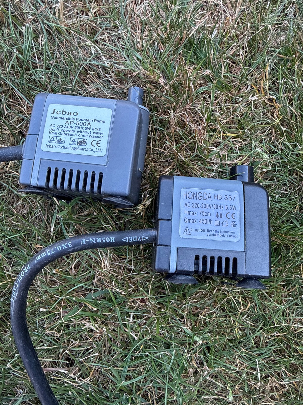 Twee nieuwe vijverpompjes voor vijver of fontein, Ophalen of Verzenden, Gebruikt, Vijverpomp