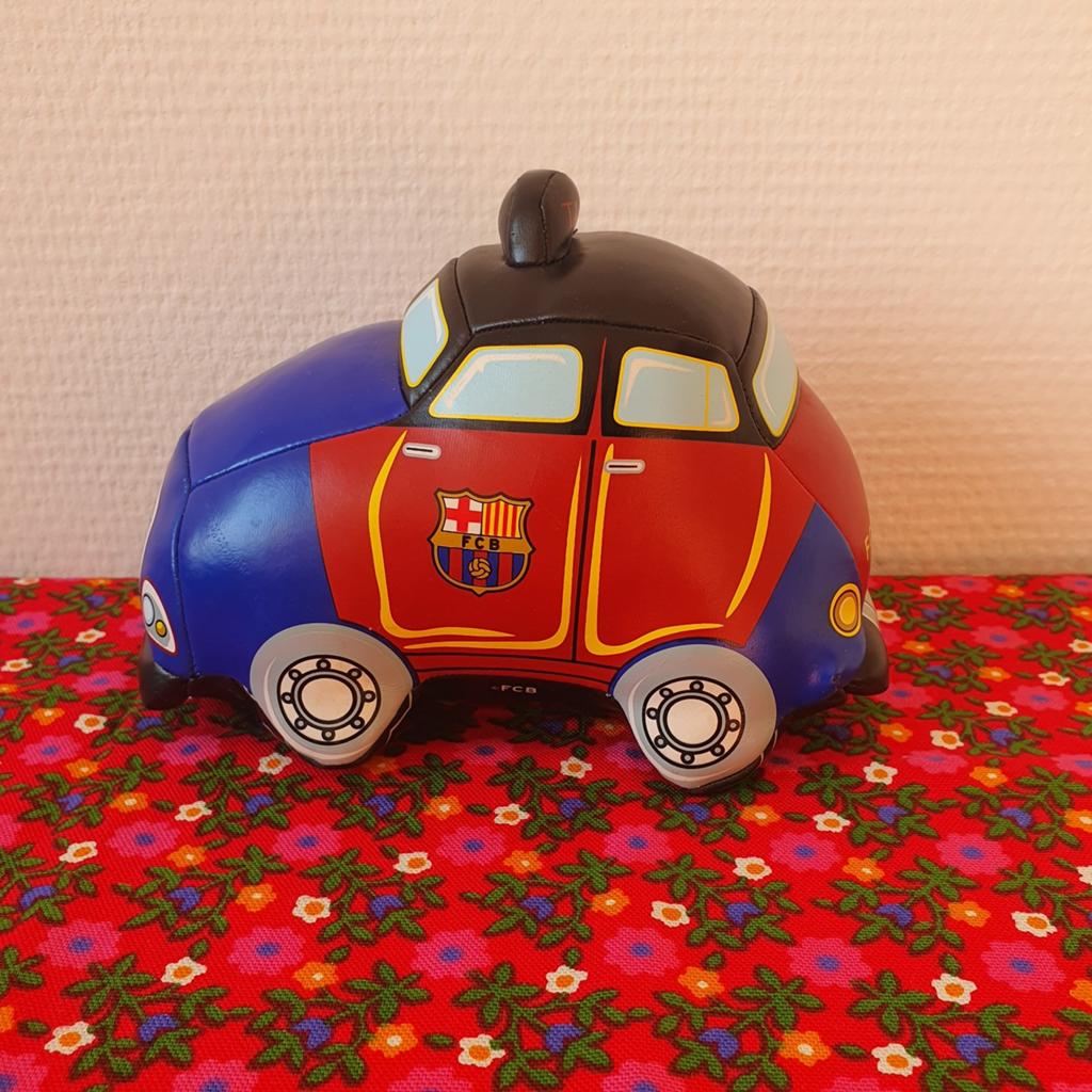FC Barcelona Barça zachte taxi knuffel auto speelgoed, Ophalen of Verzenden, Zo goed als nieuw