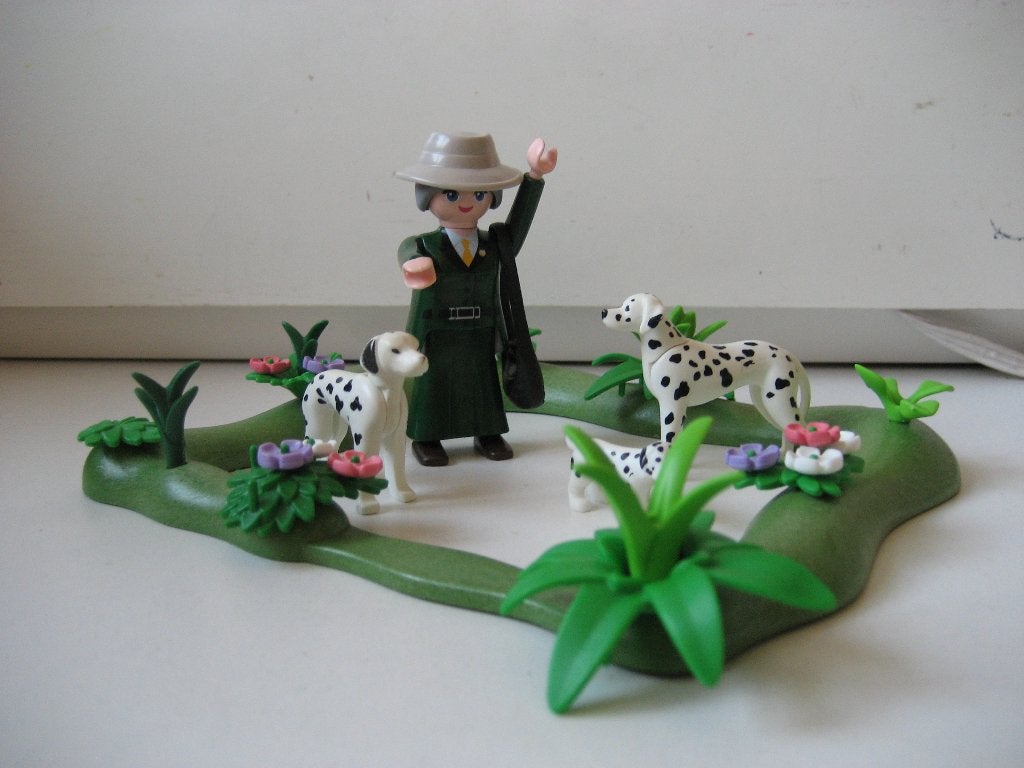 playmobil dame met haar dalmatier honden, Ophalen of Verzenden, Zo goed als nieuw