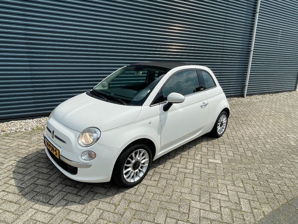 Fiat 500 Cabrio 1.2 lounge automaat, Stof, 4 cilinders, Cabriolet, Wit