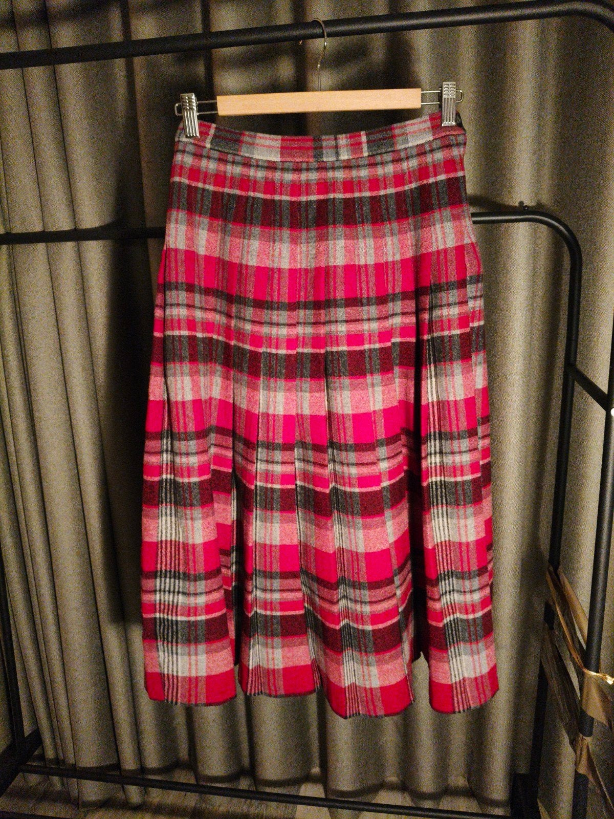 Vintage Pendleton geruite wollen rok - Maat 36 (S), Pendleton, Ophalen of Verzenden, Zo goed als nieuw, Knielengte
