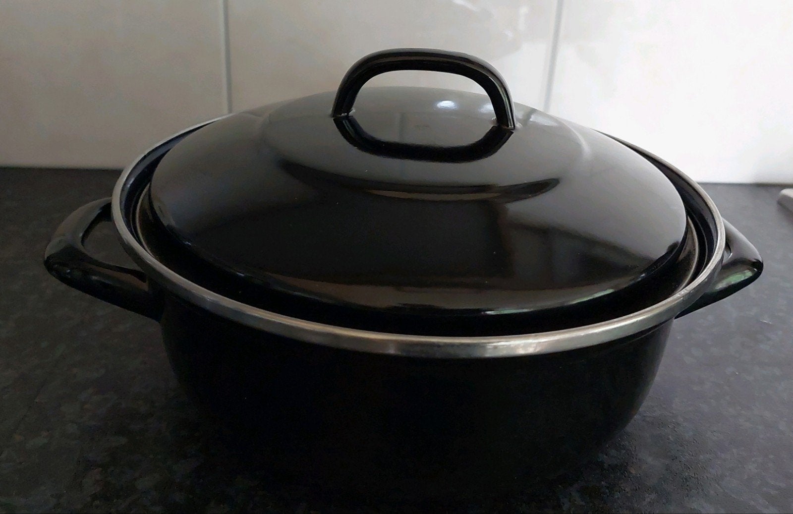 BK braadpan - 26cm, Ophalen of Verzenden, Gebruikt, Gietijzer, Koekenpan of Braadpan