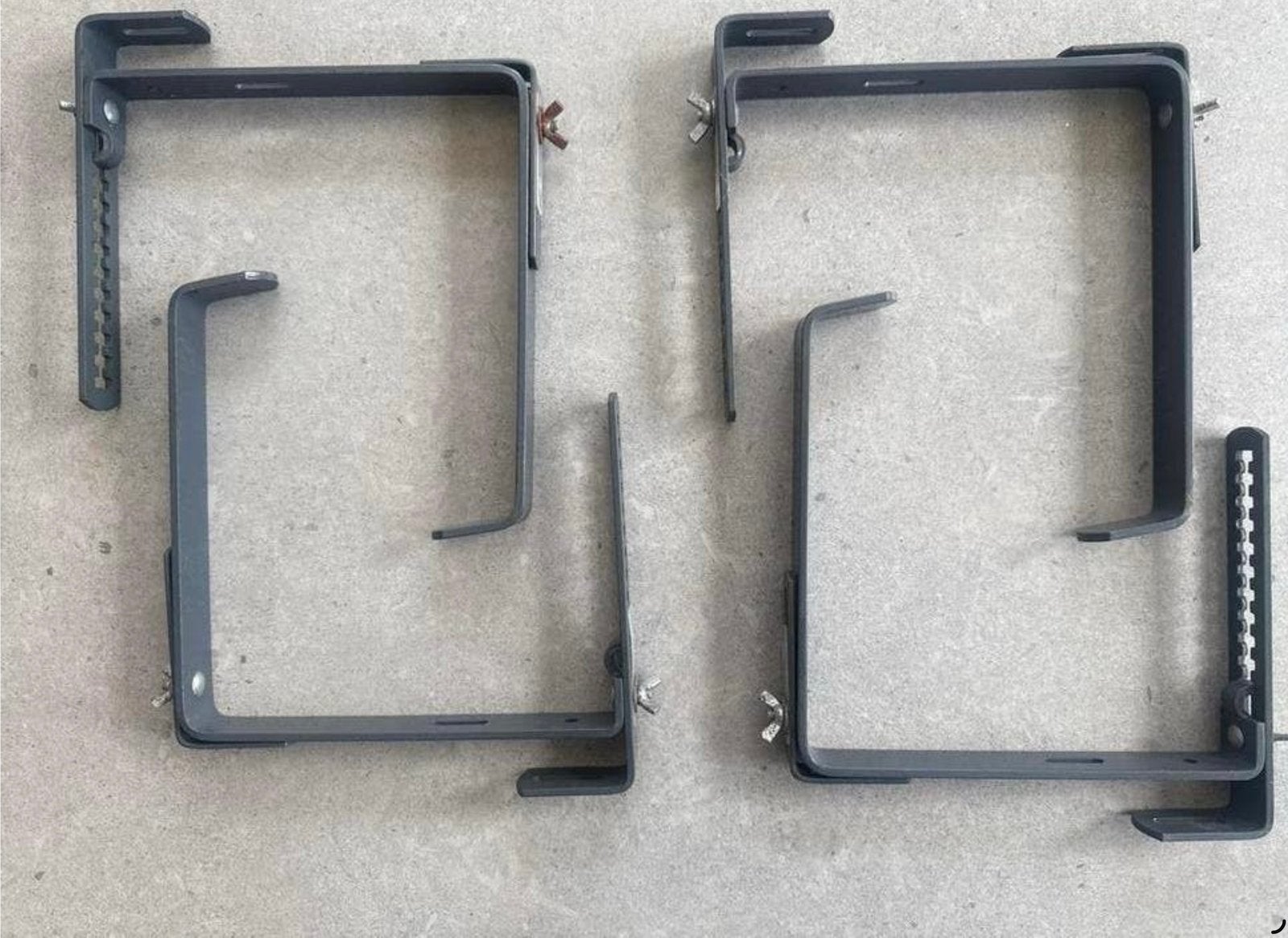 Set van 4 verstelbare balkonhaken, 20 X 20 cm, metaal, Ophalen of Verzenden, Nieuw, 50 tot 100 mm