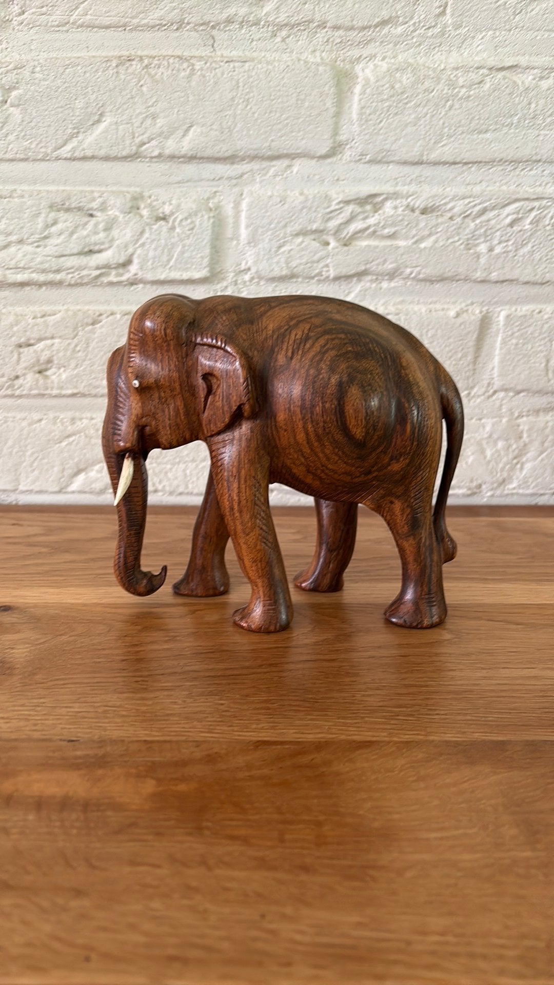 Olifant massief houtsnijwerk, Ophalen of Verzenden, Zo goed als nieuw, Dier
