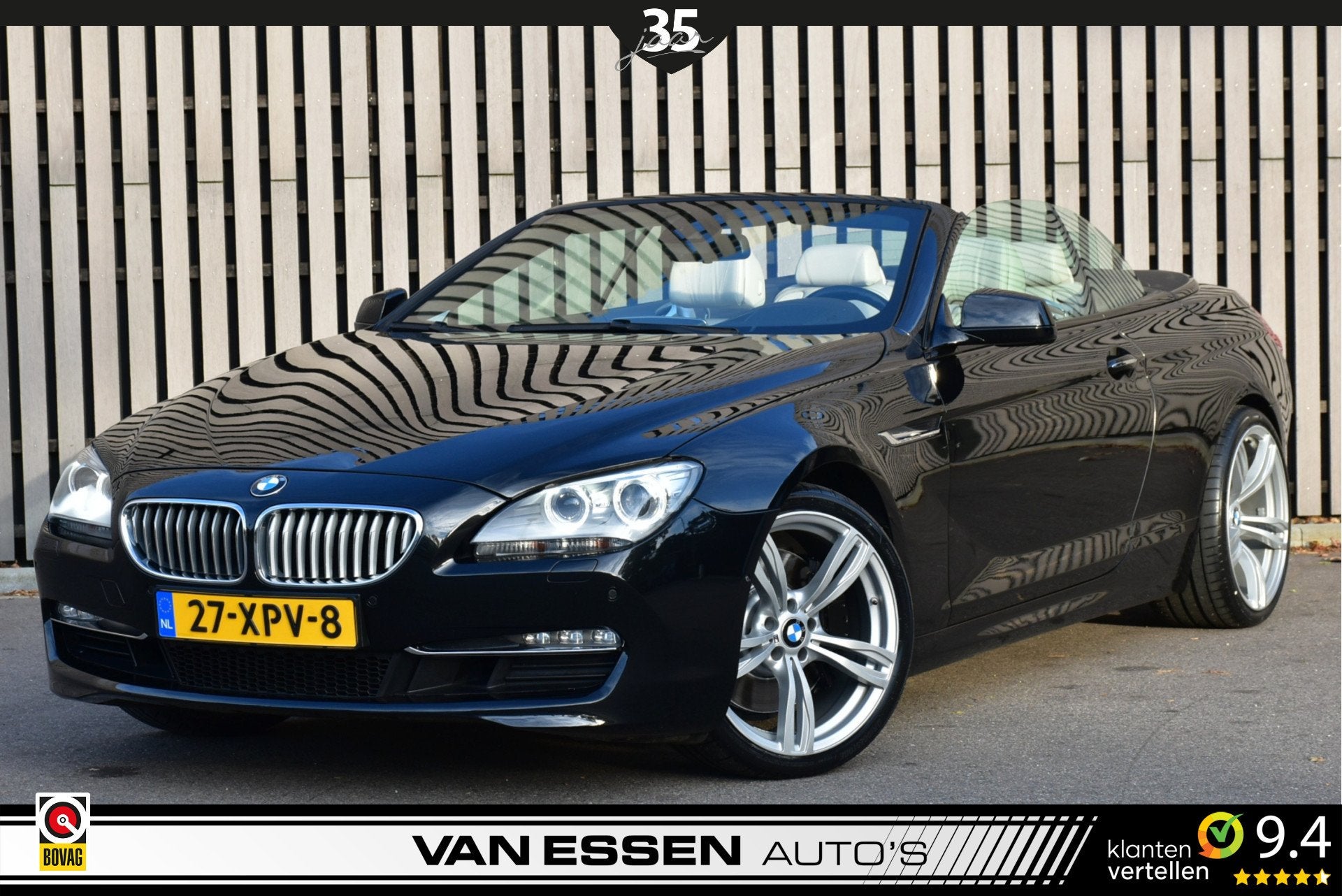 BMW 6 Serie Cabrio 650i High Executive Leder Head-Up Navi 36, Auto's, Automaat, Euro 5, Achterwielaandrijving, Gebruikt