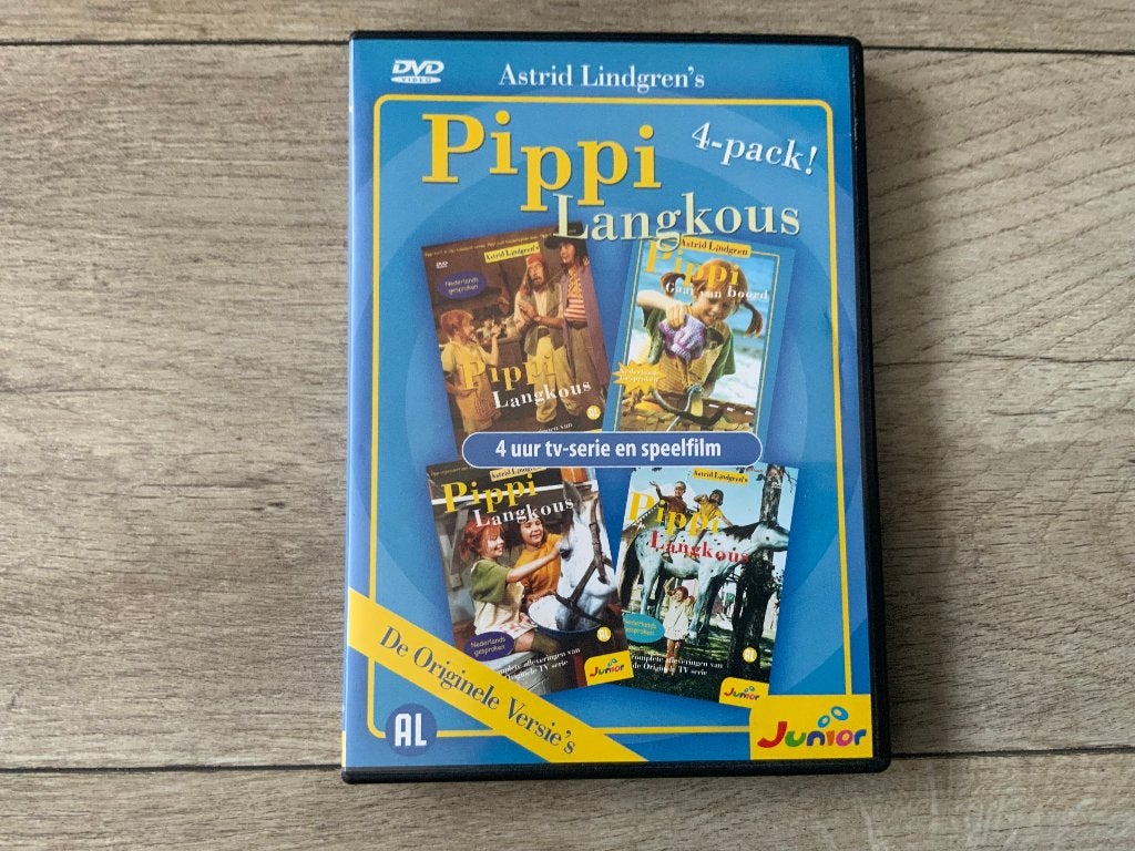 Nostalgie DVD - Pippi Langkous 4-Pack, Cd's en Dvd's, Dvd's | Kinderen en Jeugd, Zo goed als nieuw, Alle leeftijden, Ophalen of Verzenden