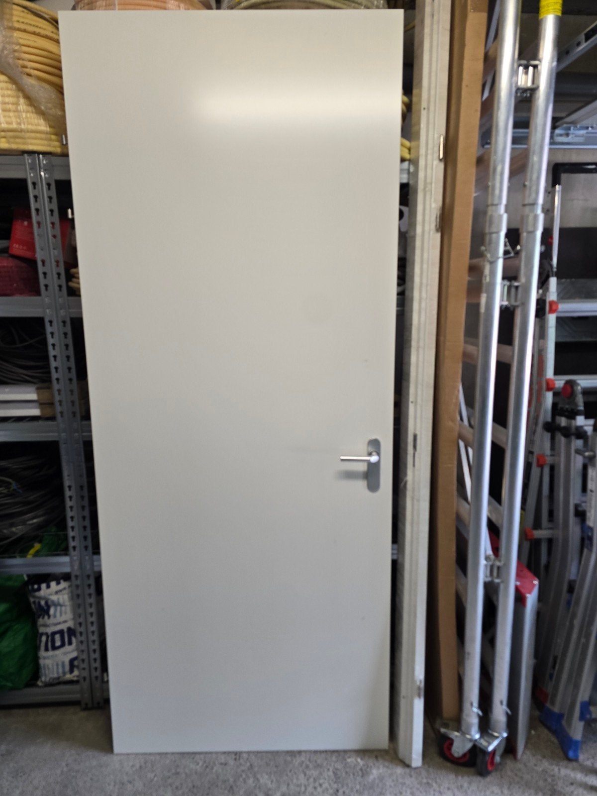 1x Swedex 231,5 x 93cm binnendeur met kozijn en bovenlicht, Ophalen, 80 tot 100 cm, 215 cm of meer, Binnendeur