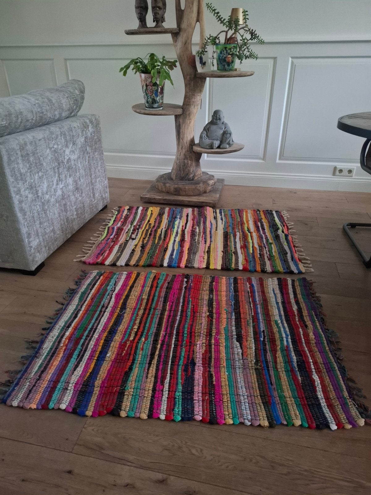 2 kleurrijke kleden, Ophalen, Zo goed als nieuw, Rechthoekig, 50 tot 100 cm