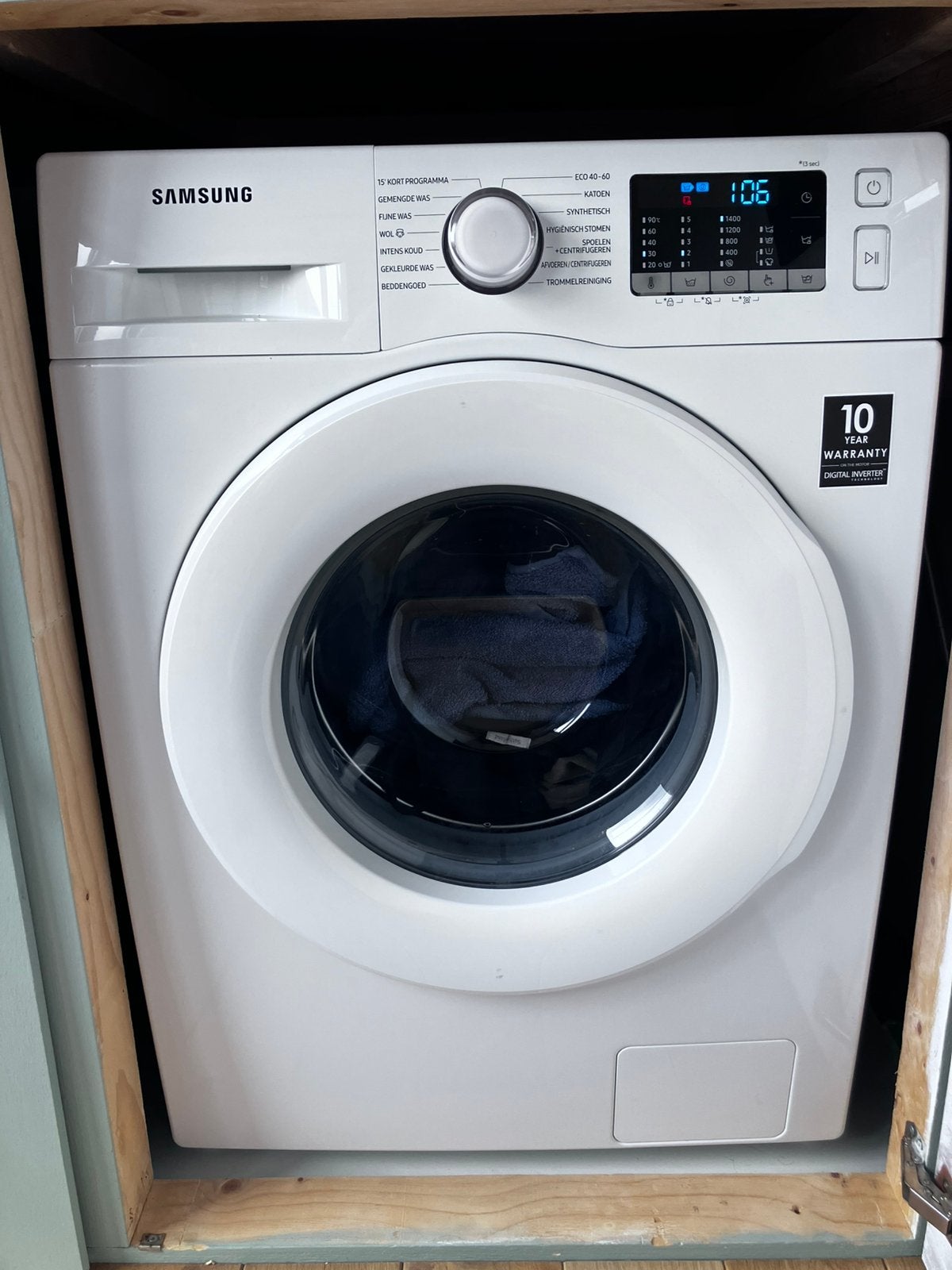 Wasmachine - Samsung Ecobubble 7kg, Witgoed en Apparatuur, Wasmachines, Ophalen, Gebruikt, Voorlader, 85 tot 90 cm