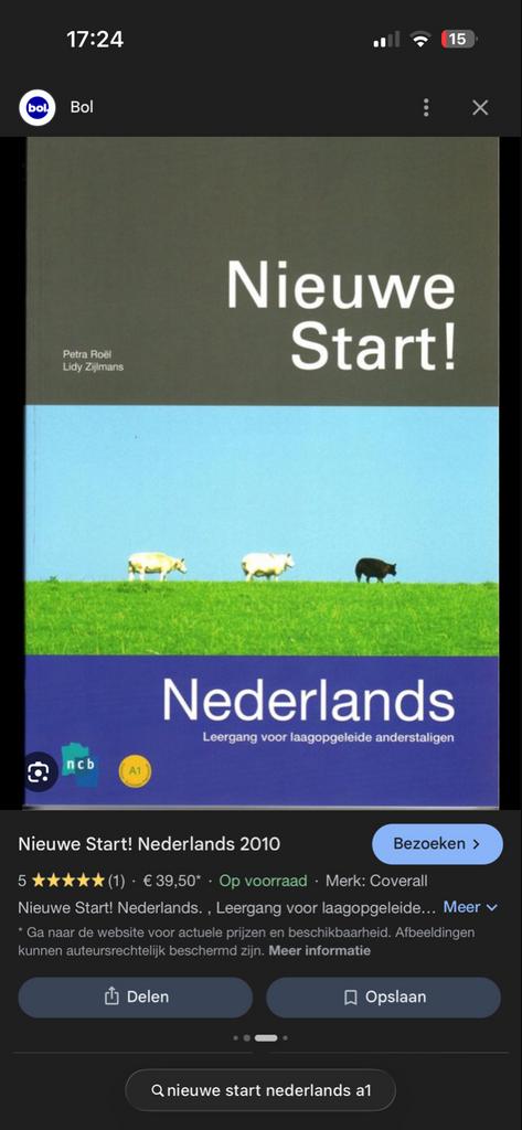 Nieuwe Start! Nederlands A1, Ophalen of Verzenden, Alpha, Nieuw, Overige niveaus