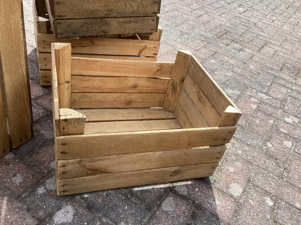 Houten kistjes 6x, Huis en Inrichting, Woonaccessoires | Kisten, Ophalen, Minder dan 50 cm, Gebruikt, 50 tot 100 cm