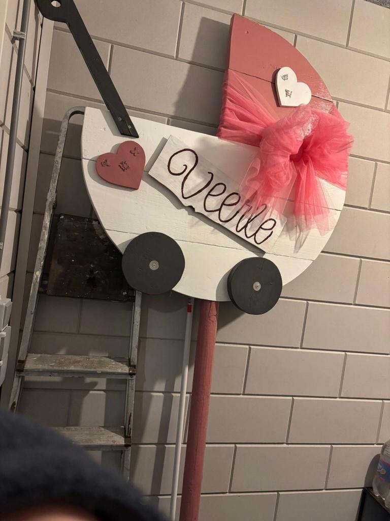 Geboortebord, Kinderen en Baby's, Kraamcadeaus en Geboorteborden, Ophalen, Zo goed als nieuw, Geboortebord
