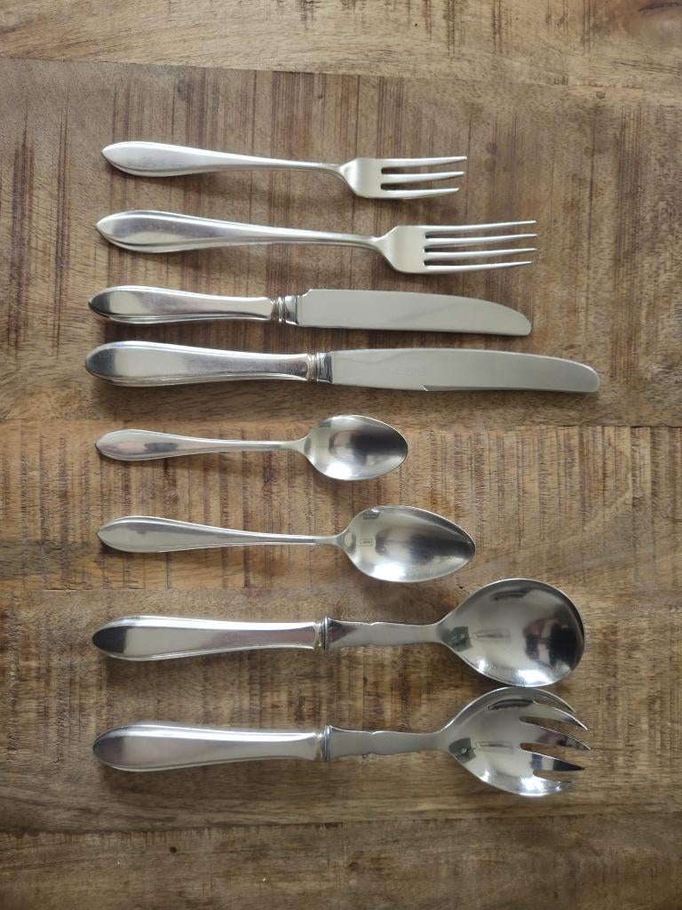 Gero 100 zilver bestek – complete set voor 8 –vintage/antiek, Ophalen