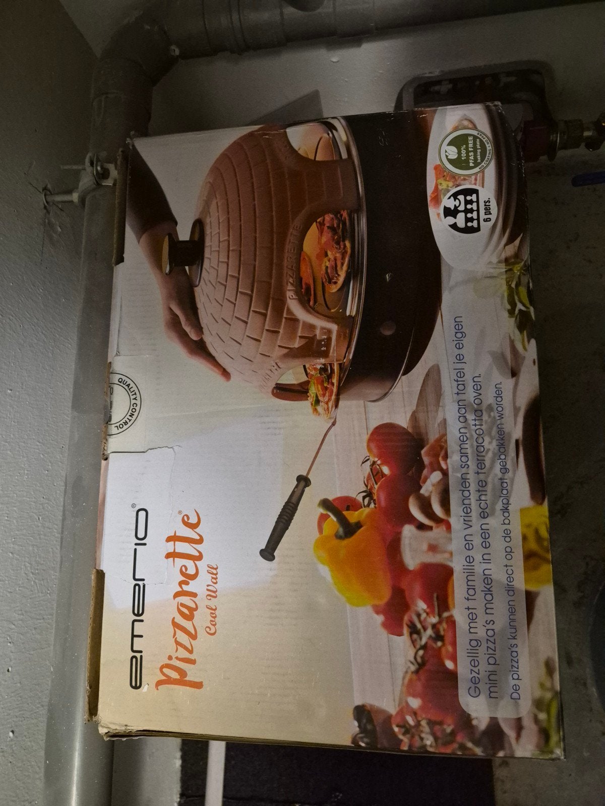 Pizzarette 6 personen compleet, Witgoed en Apparatuur, Gourmetstellen, Ophalen, Zo goed als nieuw, 4 t/m 7 personen