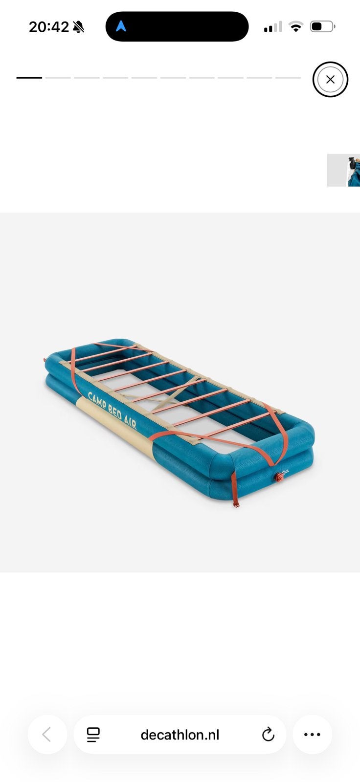 2x quechua opblaasbaar veldbed, Ophalen of Verzenden, Zo goed als nieuw