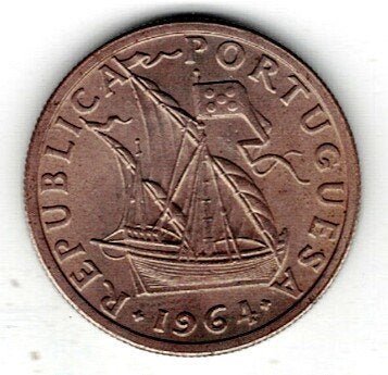 26-1660 Portugal 2,5 escudo 1964, Postzegels en Munten, Munten | Europa | Niet-Euromunten, Ophalen of Verzenden, Overige landen
