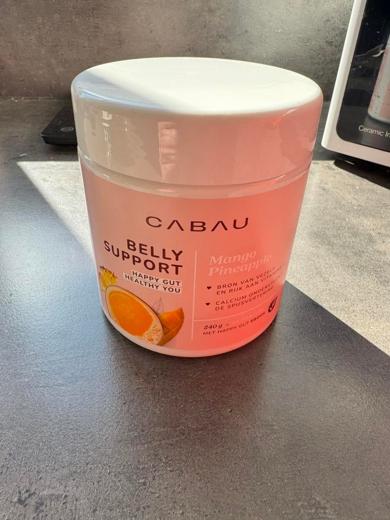 Cabau belly suppurt, Sport en Fitness, Ophalen of Verzenden, Zo goed als nieuw, Poeder of Drank