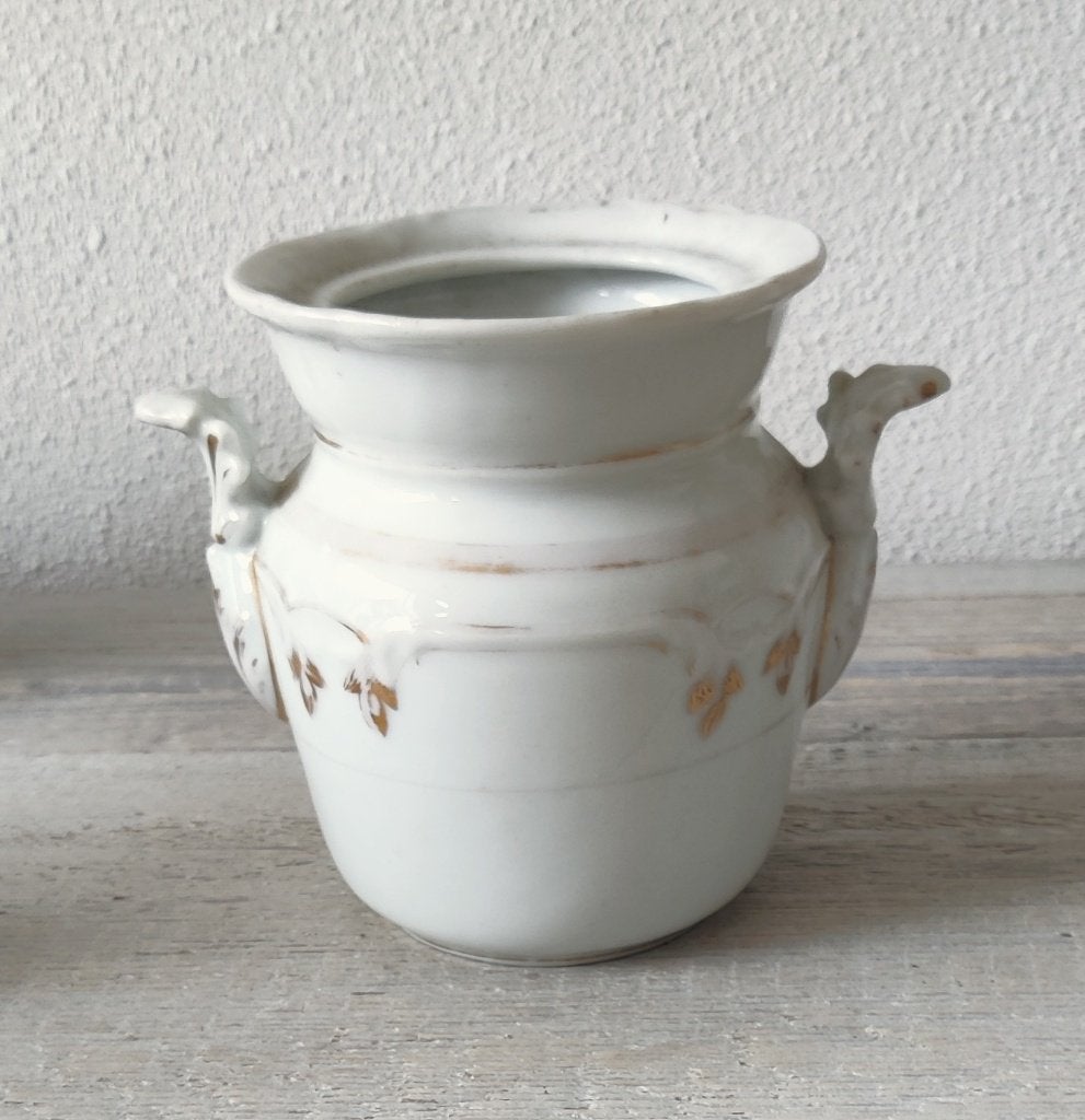 Antieke pot met 2 oren circa 1900  in prima staat, Ophalen of Verzenden, Zo goed als nieuw, Steen/keramiek, Pot, Bus of Blik