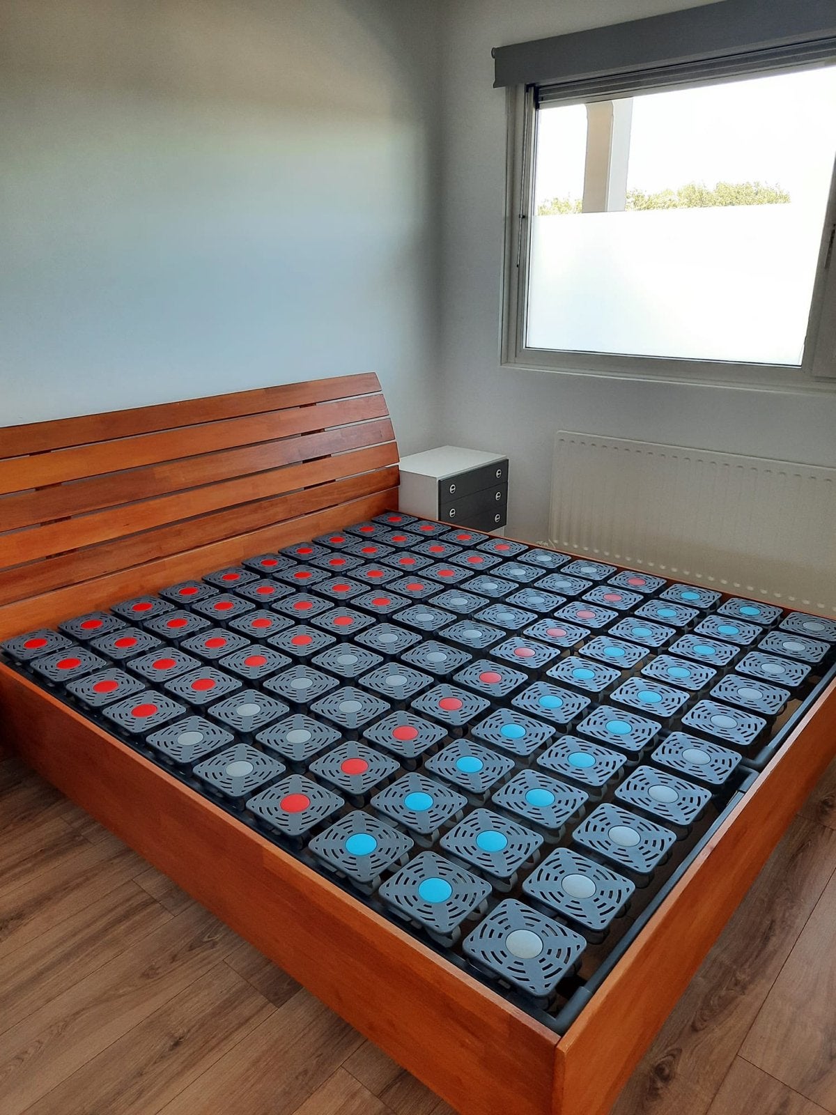 Gratis bed 180x200cm met TEMPUR schotelbodems, Ophalen, Tweepersoons, Zo goed als nieuw, 180 cm