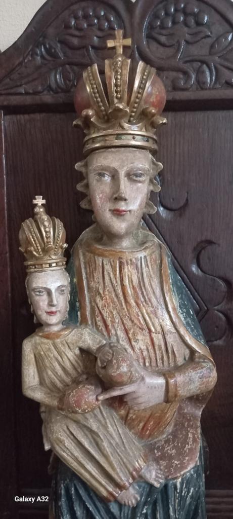 Madonna Beeld 19e eeuw ., Antiek en Kunst, Antiek | Religie, Ophalen of Verzenden
