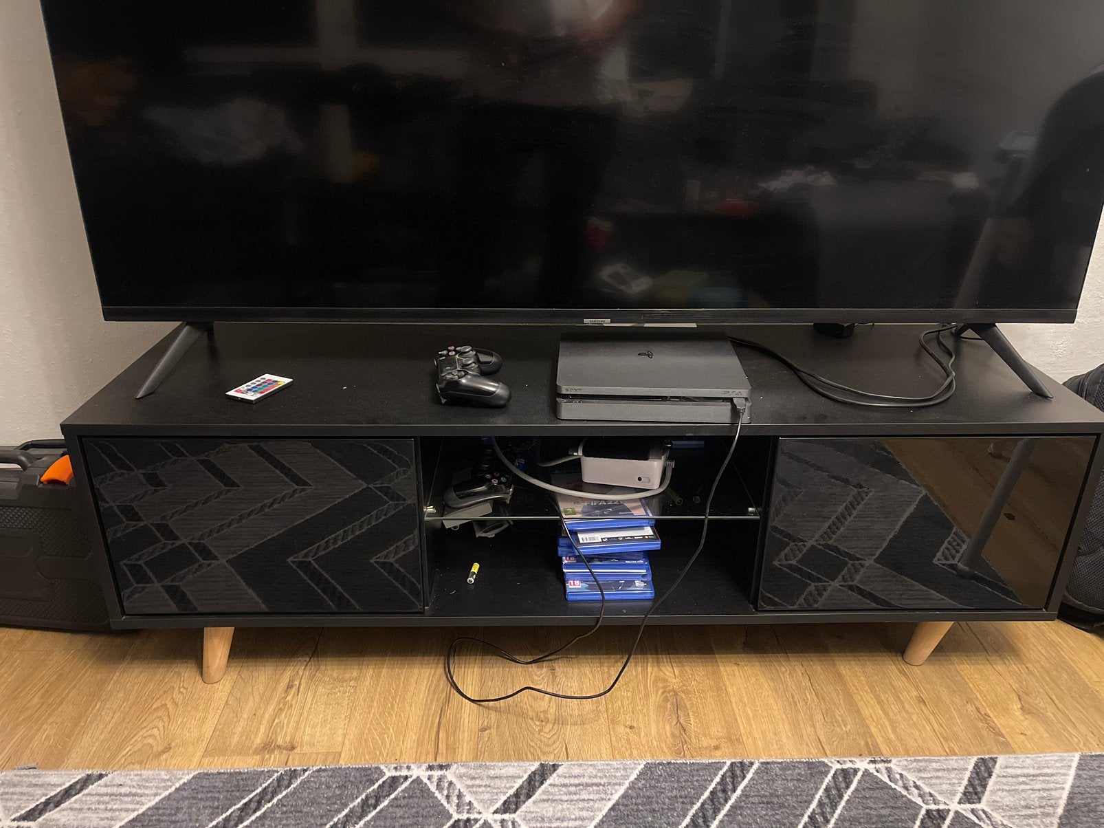 Tv Meubel, Ophalen, 100 tot 150 cm, Zo goed als nieuw, Minder dan 100 cm