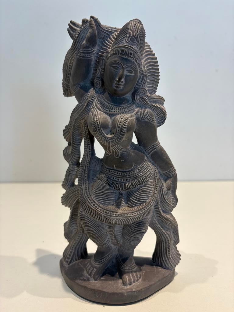 Ardhanarishvara Beeld - Hindoeïstische Godheid, Antiek en Kunst, Ophalen of Verzenden, Handgemaakt, Steen of Keramiek, Beeld