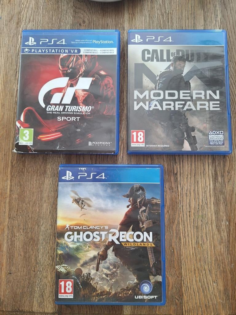 PS4 Games: Gran Turismo Sport, Call of Duty, Ghost Recon, Spelcomputers en Games, Games | Sony PlayStation 4, Online, Gebruikt