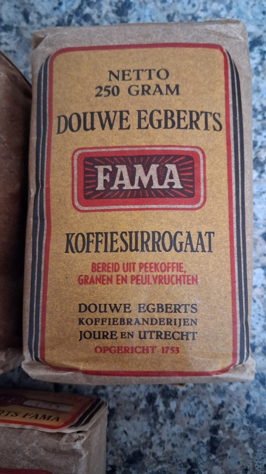 Zeldzaam 3x Douwe Egberts Fama Koffiesurrogaat (oud), Ophalen of Verzenden