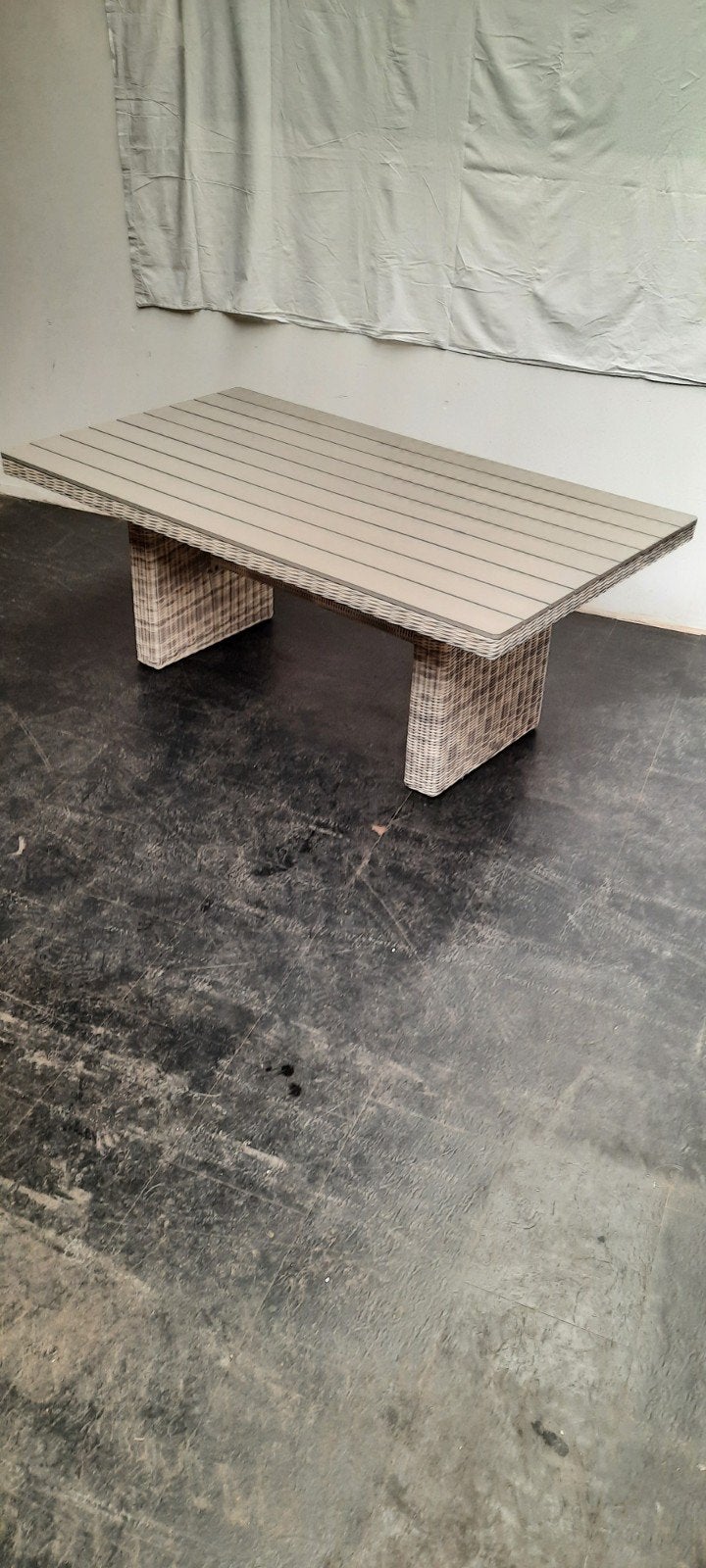 Tuintafel, Tuin en Terras, Ophalen, Gebruikt, Rechthoekig, Wicker