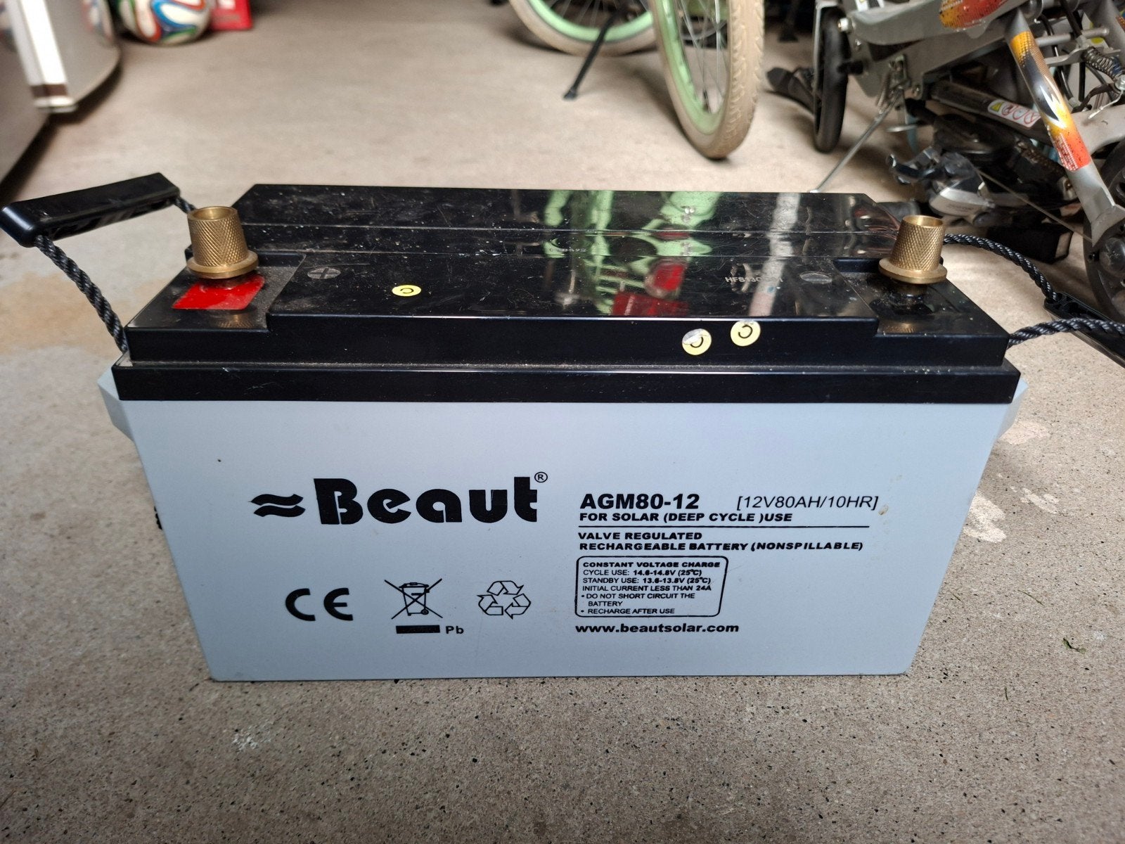 Beaut Solar AGM 80-12 Deep Cycle Accu, Ophalen, Gebruikt