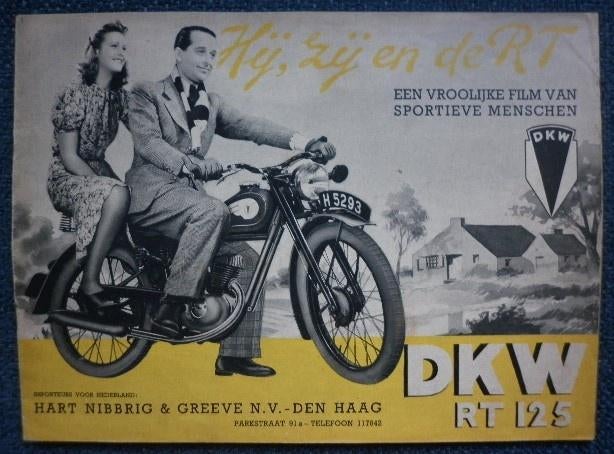 DKW RT125 brochure vooroorlogs motor (dkw11z), Motoren, Ophalen of Verzenden, Overige merken