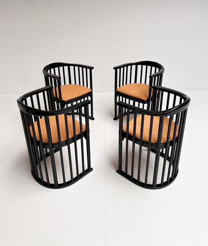 Set van 4 model 728 stoelen van Josef Hoffmann, 1906, Gebruikt, Zwart, Design, Ophalen of Verzenden
