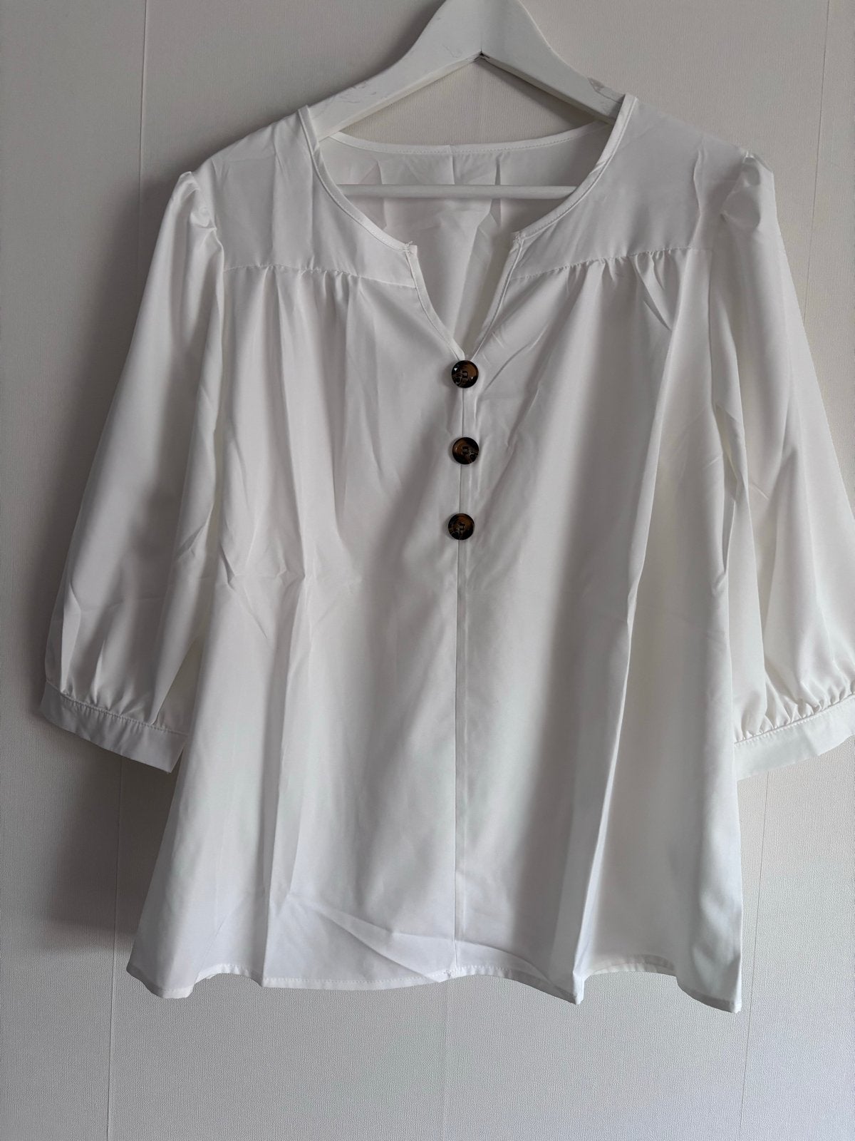 Nieuwe witte boho blouse met knoopjes, Ophalen of Verzenden, Nieuw, Maat 38/40 (M), Wit