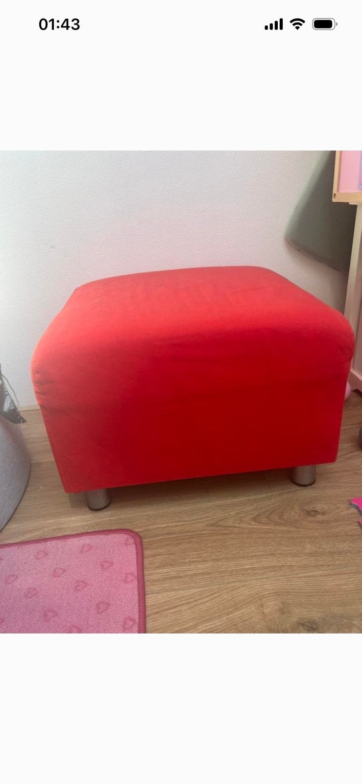 2 ikea hockers voetenbank, Ophalen, Zo goed als nieuw, Vierkant, 50 tot 75 cm