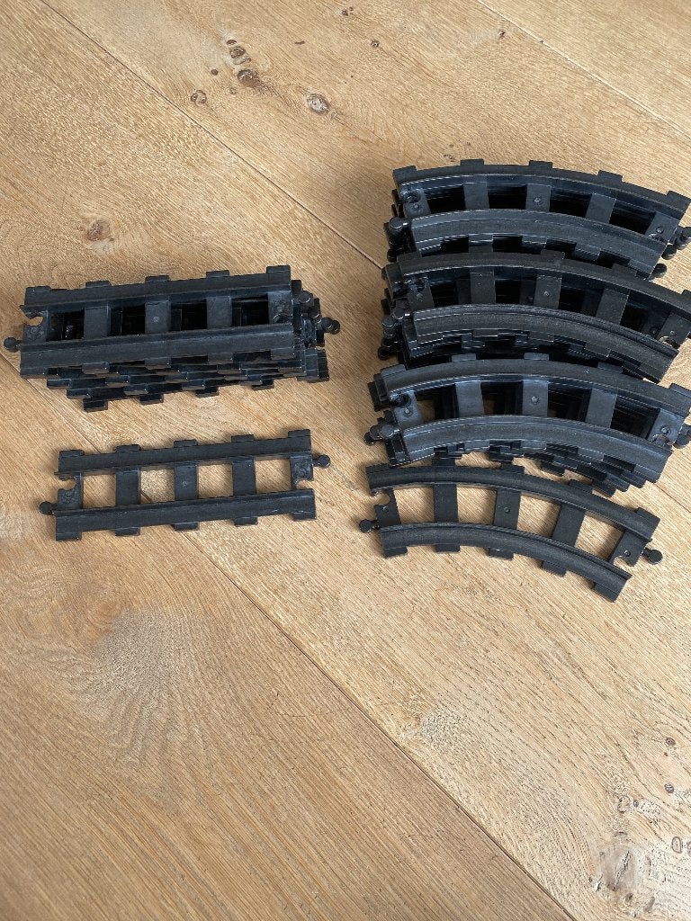 duplo zwarte trein rails, Gebruikt, Overige thema's, Ophalen of Verzenden, Duplo