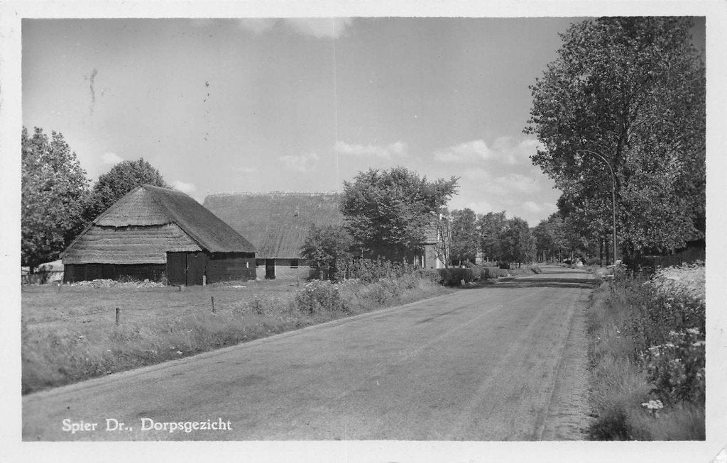 656 Spier - Dorpsgezicht 1959, Ophalen of Verzenden, 1940 tot 1960, Gelopen, Drenthe