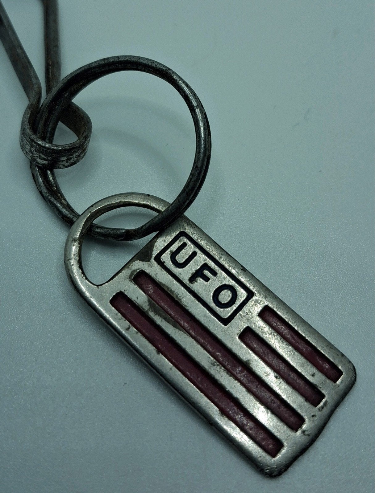 Vintage UFO Sleutelhanger met Karabijnhaak, Verzamelen, Ophalen of Verzenden