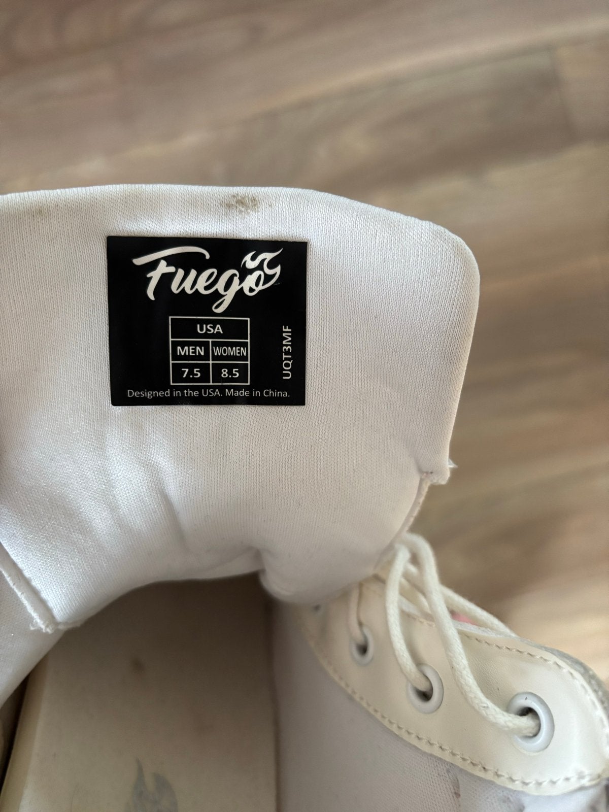 Fuego dames danssneakers wit - Maat 40/40,5, Verzenden, Zo goed als nieuw, Wit, Dansschoenen