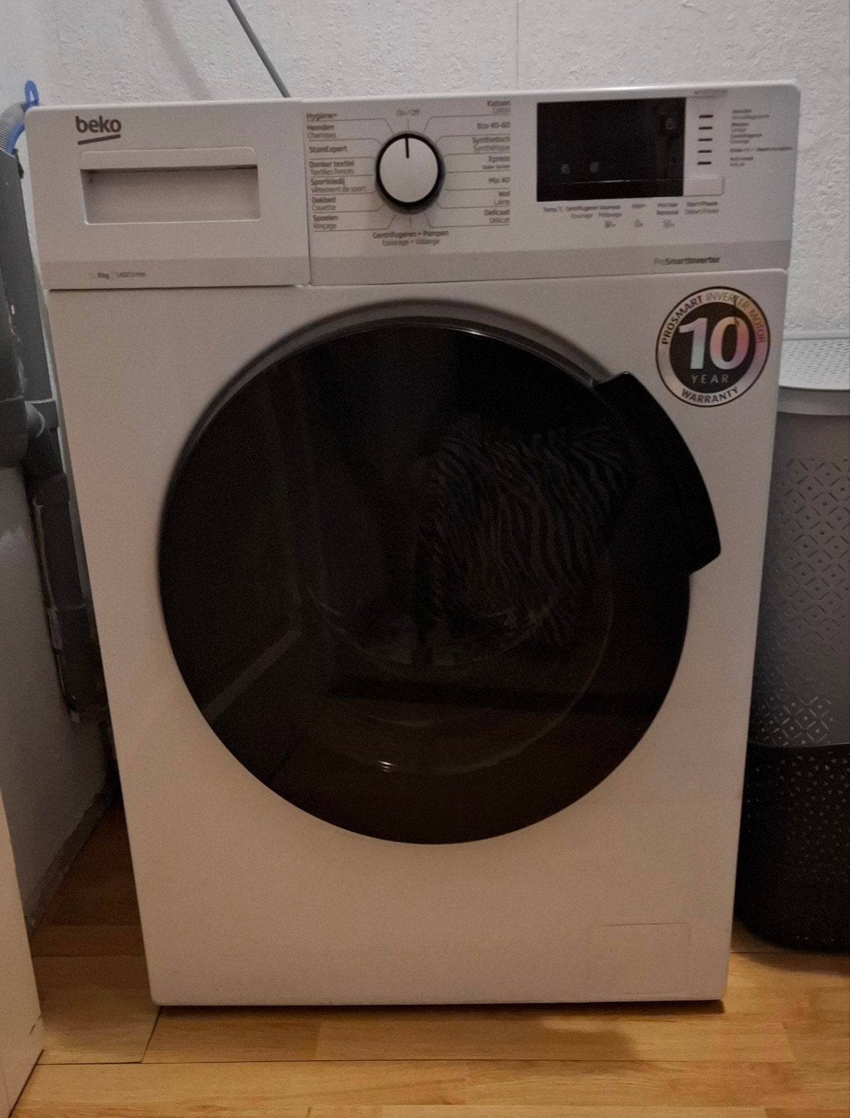 Beko WTV9725XDW1 Wasmachine 9kg 1400 toeren ProSmartInverter, Ophalen, 1200 tot 1600 toeren, Gebruikt, 8 tot 10 kg