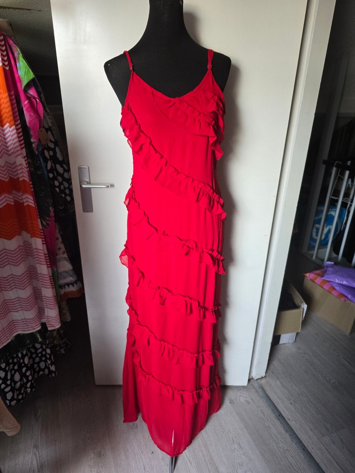 Dames jurk, Nieuw, Ophalen of Verzenden, Maat 36 (S), Rood