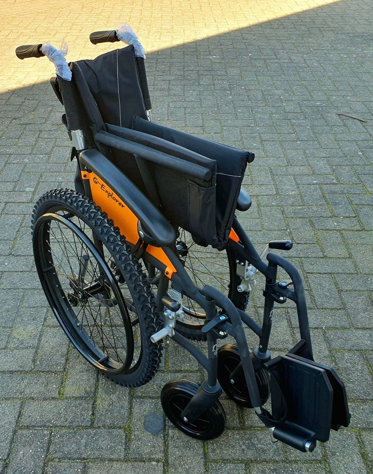 Lichtgewicht outdoor rolstoel Excel G-Explorer NIEUW, Excel G-Explorer, Zo goed als nieuw, Duwrolstoel, Inklapbaar