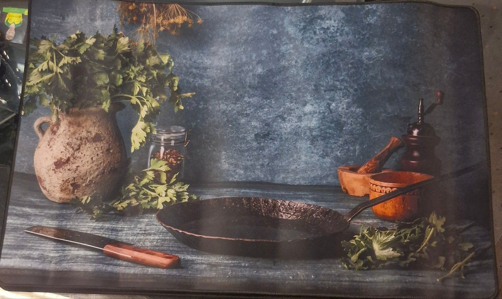 Inductiebeschermer 78x52 cm - Kruiden Stilleven, Overige typen, Nieuw, Ophalen of Verzenden, Meerkleurig