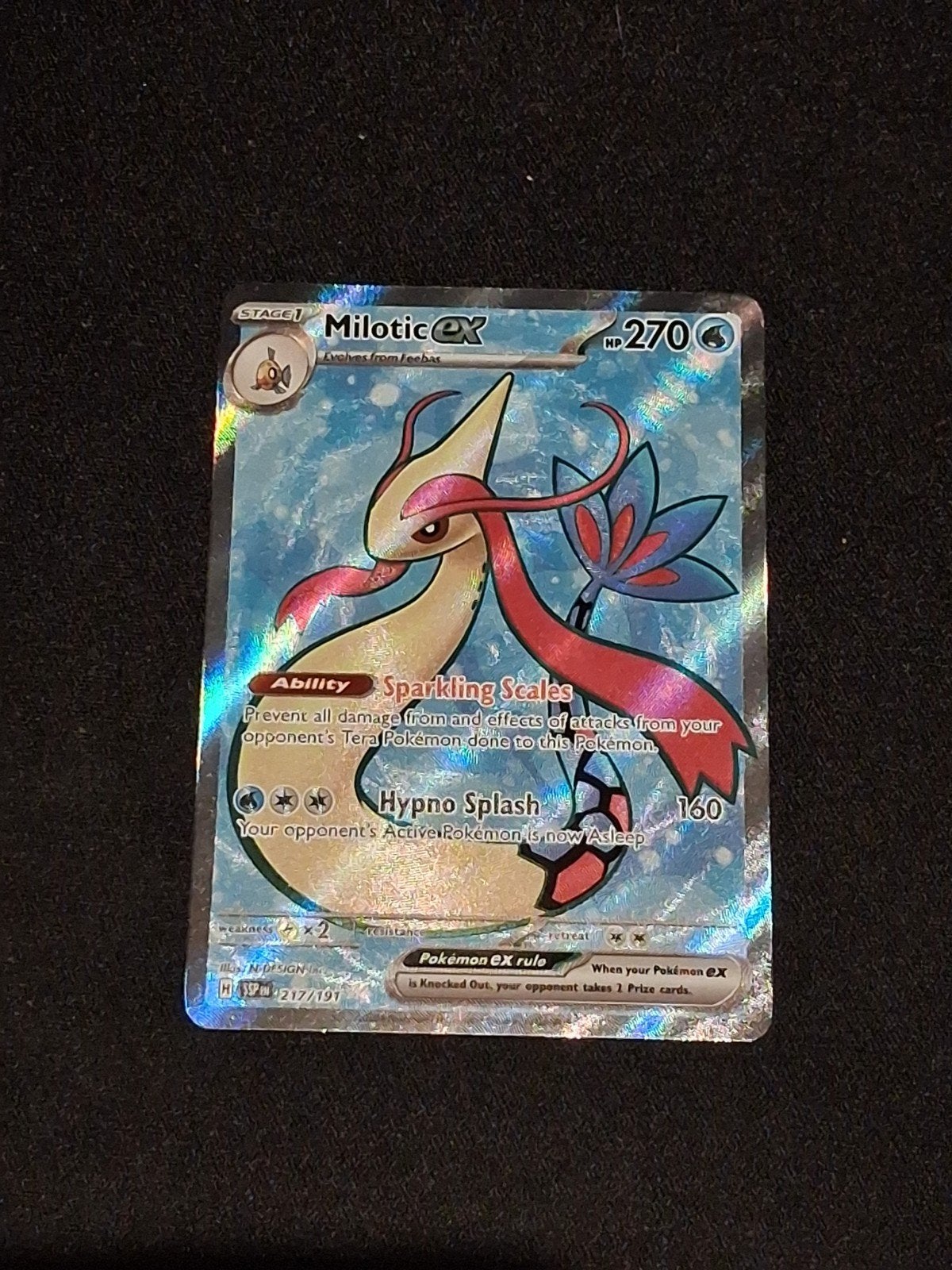 Milotic EX Pokémon Kaart - Full Art Foil, Ophalen of Verzenden, Zo goed als nieuw, Losse kaart, Foil