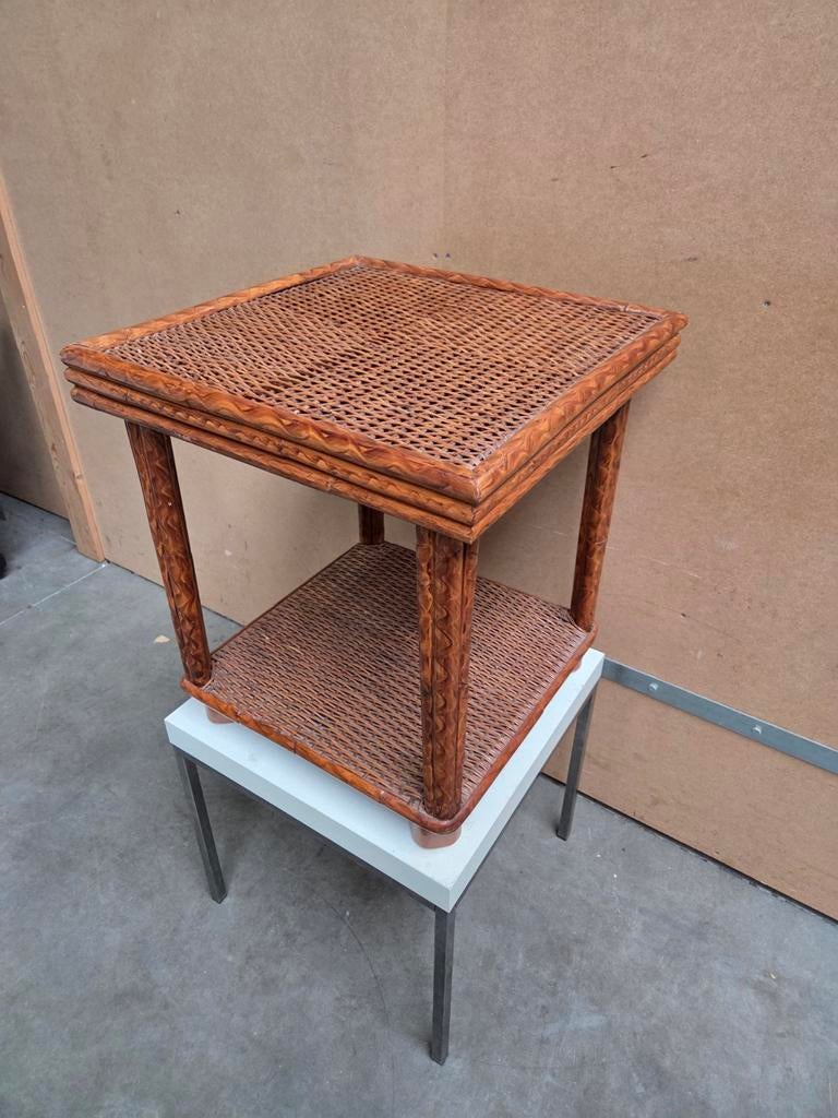 Rotan bijzettafel, Antiek en Kunst, Ophalen